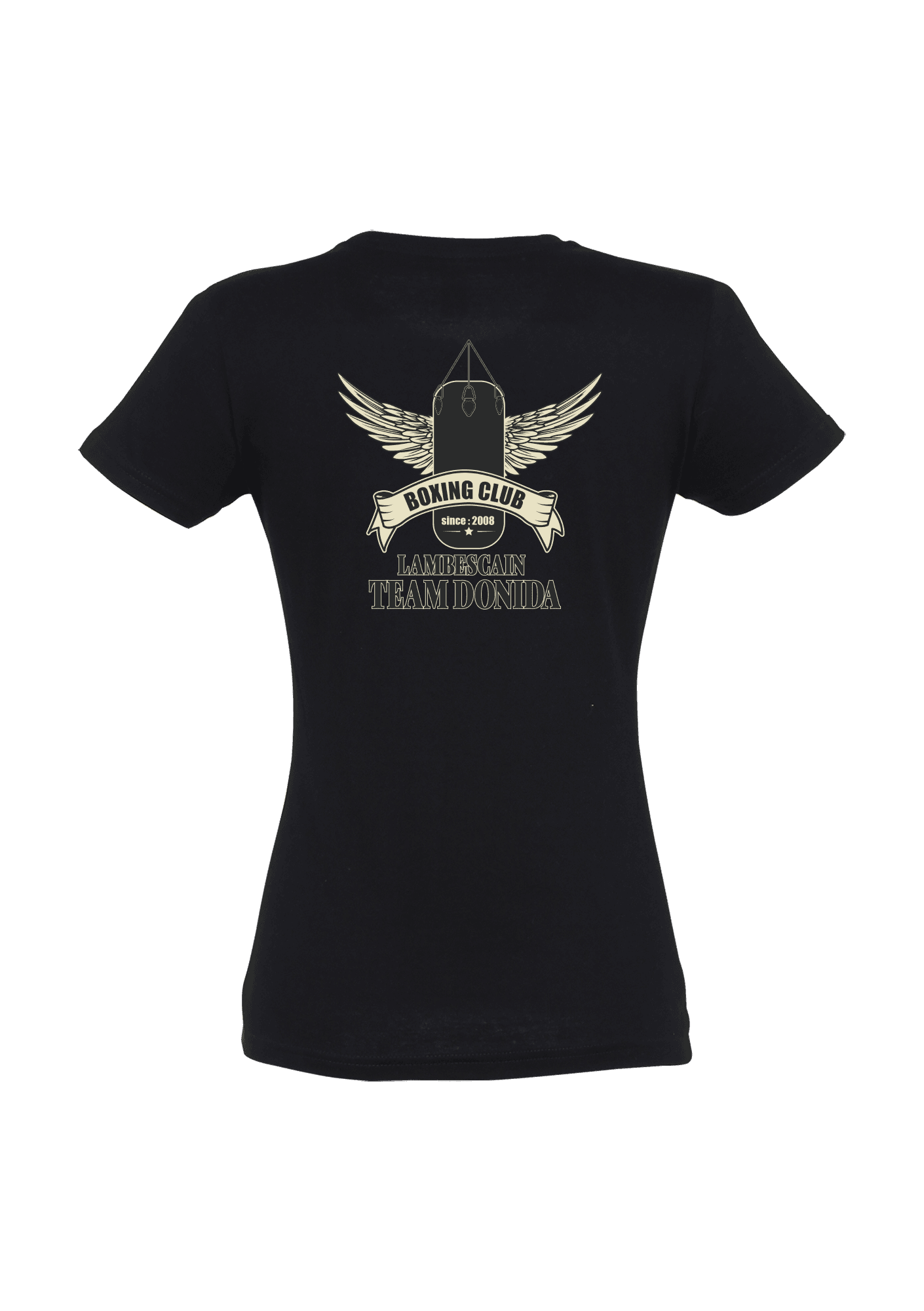 T-shirt Femme Noir Boxing Club Lambescain - BCL02-LOGOBOXINGCLUB-IMPERIALFEMMENOIRDOS