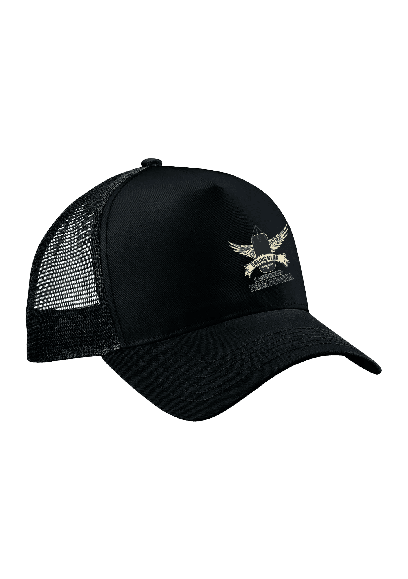 Casquette Noir Trucker Boxing Club Lambescain - BCL13-LOGOBOXINGCLUB-CASQUETTETRUCKERNOIRECOTE_1