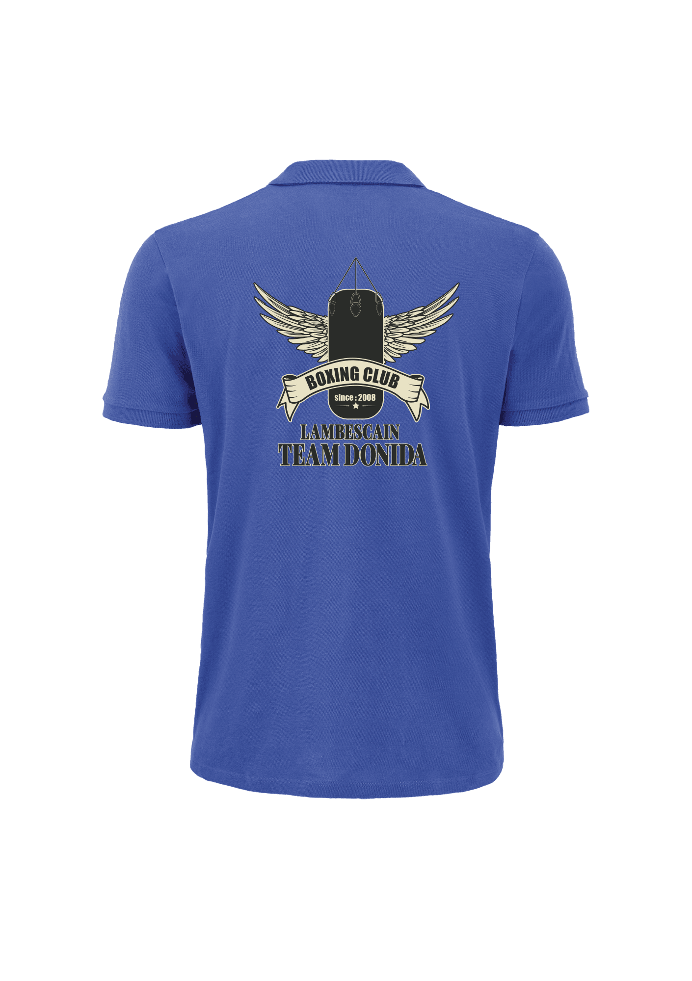 Polo Homme Bleu Boxing Club Lambescain - BCL24-LOGOBOXINGCLUB-PLANETROYALDOS